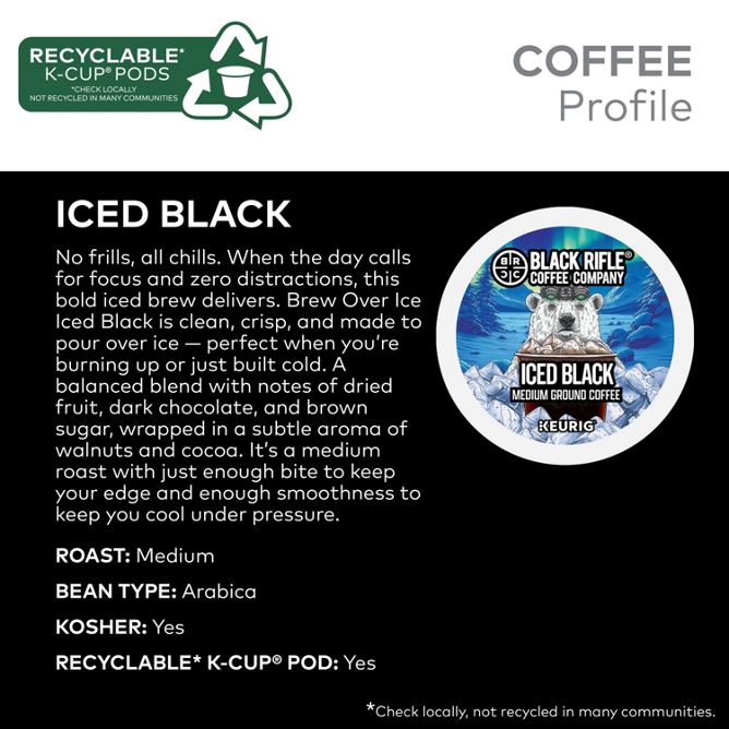 Black Rifle Coffee Iced Classic Black Coffee K-Cup Pods