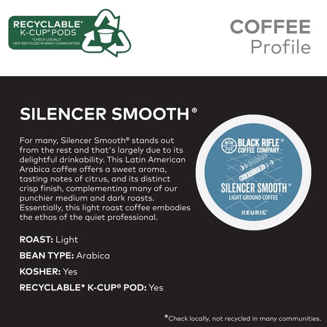 Black Rifle Coffee Silencer Smooth K-Cup Pods