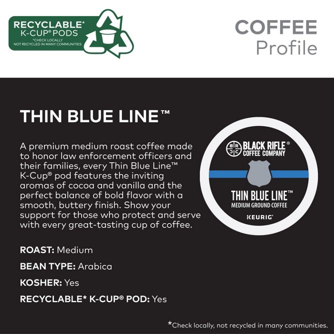 Black Rifle Coffee Thin Blue Line K-Cup Pods