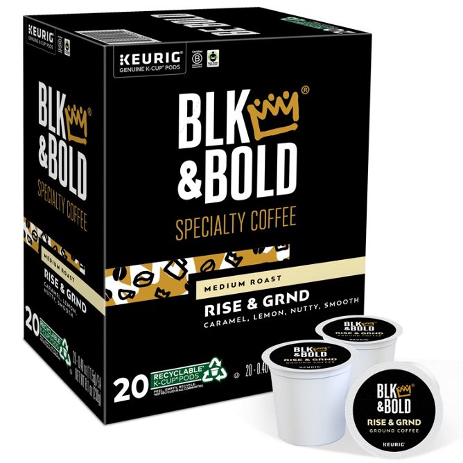 BLK & BOLD Coffee Rise & Grnd K-Cup Pods