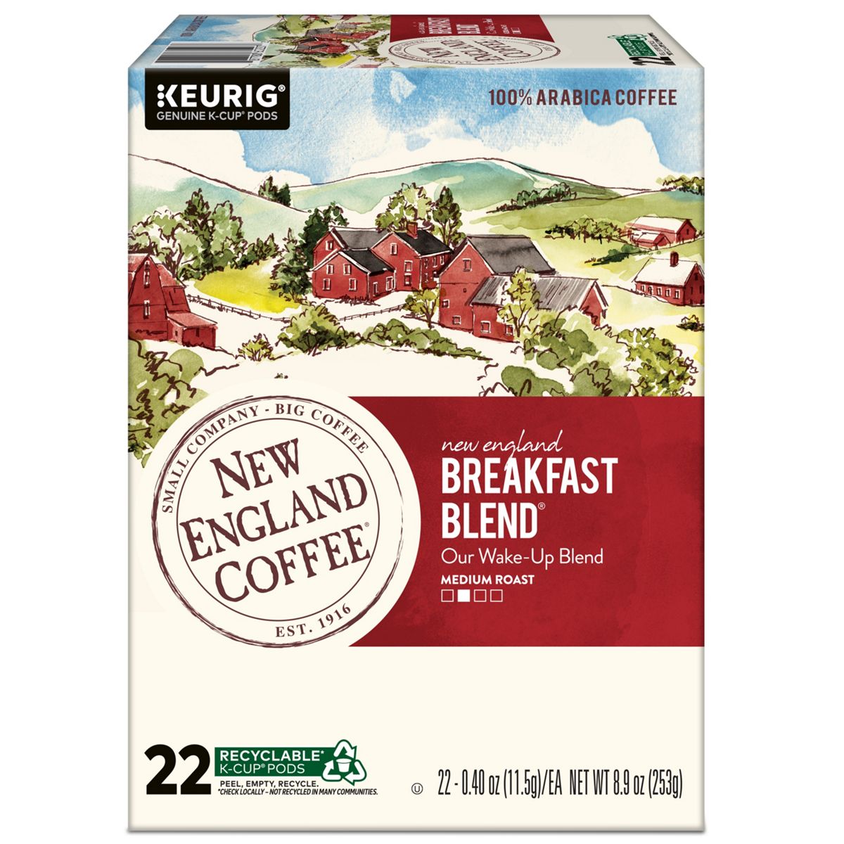 New England Coffee New England Breakfast Blend Coffee K-Cup Pods