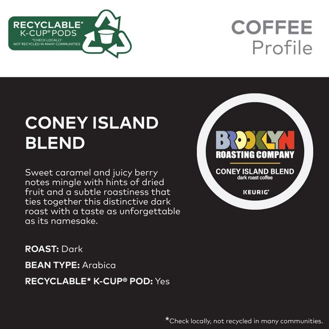 Brooklyn Roasting Company Coney Island Blend K-Cup Pods