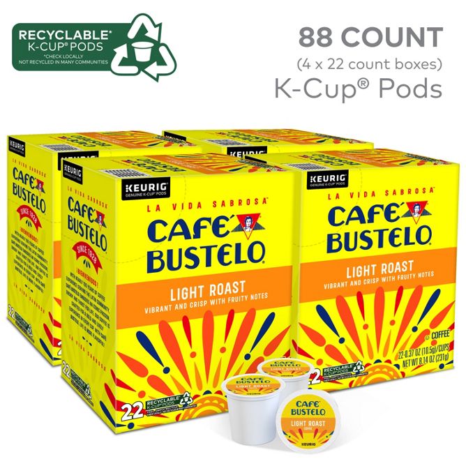 Cafe Bustelo Light Roast K-Cup Pods