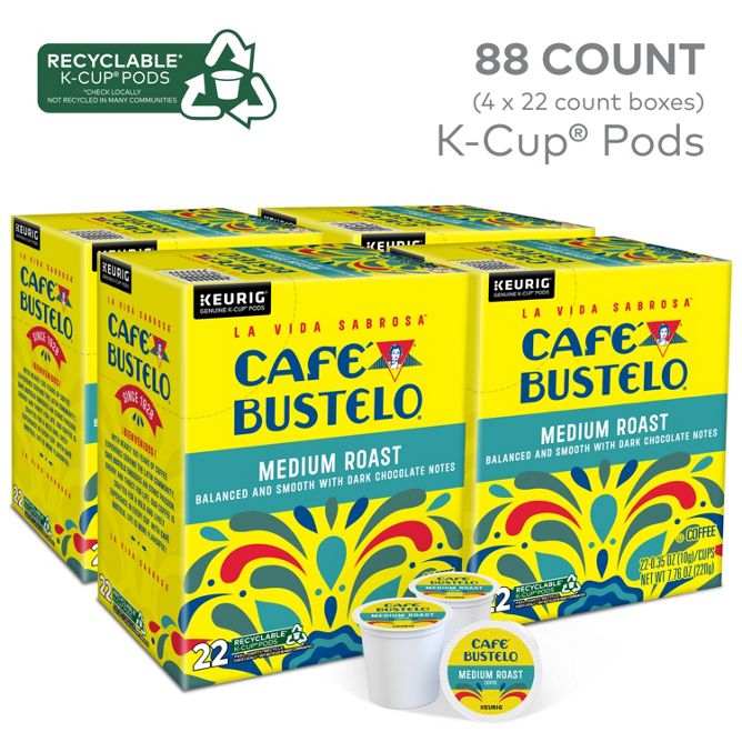 Cafe Bustelo Medium Roast K-Cup Pods