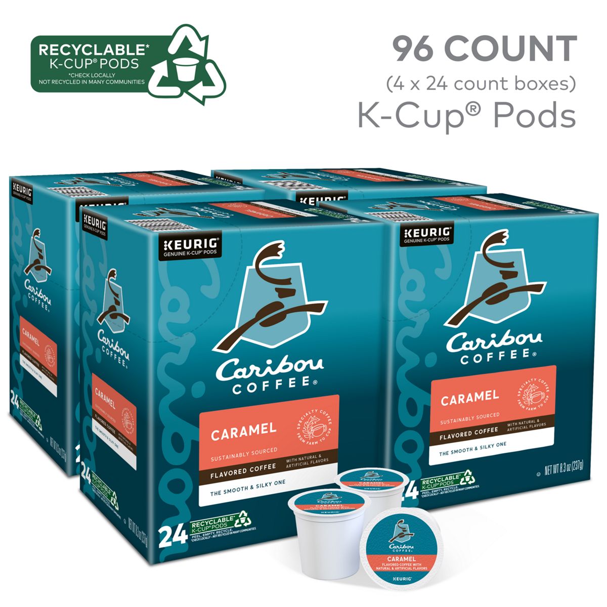 Caribou Coffee Caramel Hideaway Coffee K-Cup Pods