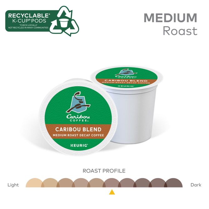 Caribou Coffee Blend (Decaf) K-Cup Pods