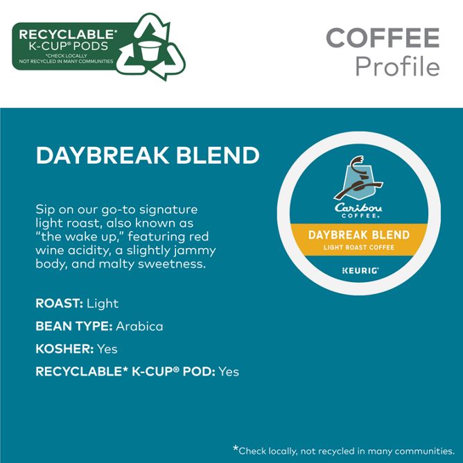 Caribou Coffee Daybreak Blend K-Cup Pods