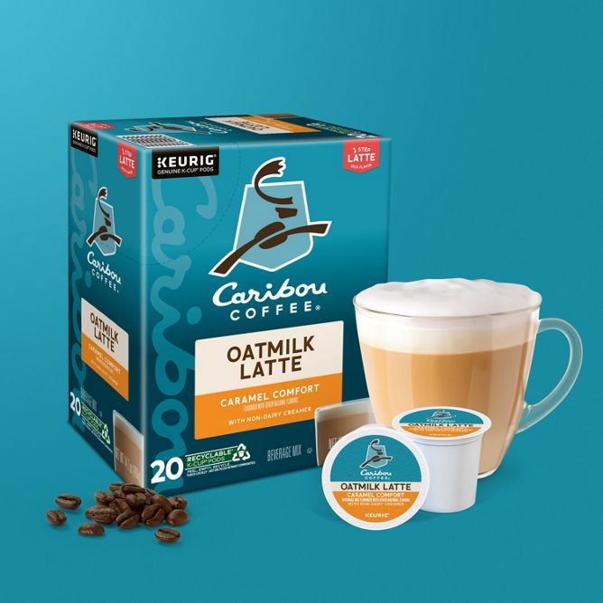 Caribou Coffee Oatmilk Latte Caramel Comfort K-Cup Pods