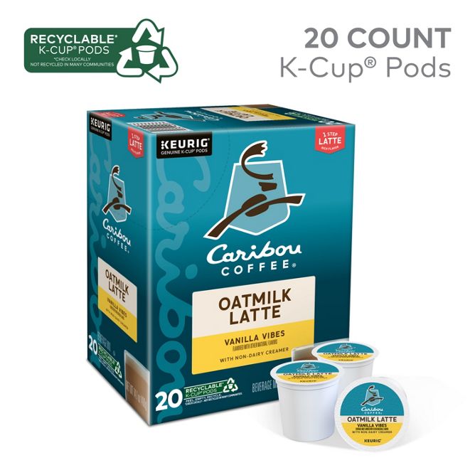Caribou Coffee Oatmilk Latte (Vanilla Vibes) K-Cup Pods