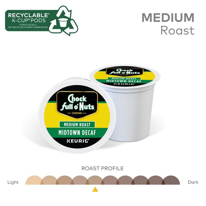 Chock full o'Nuts Midtown Decaf K-Cup Pods
