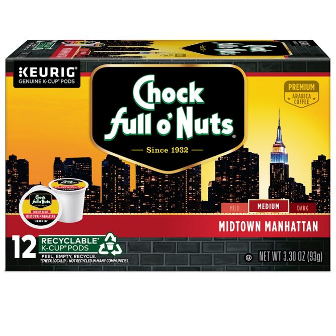 Chock full o'Nuts Midtown Manhattan K-Cup Pods