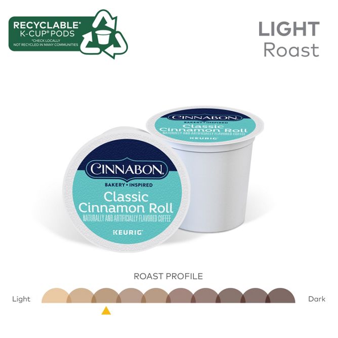 Cinnabon Coffee Classic Cinnamon Roll K-Cup Pods