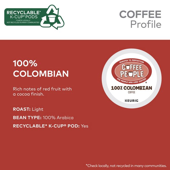 Coffee People Colombian Coffee K-Cup Pods