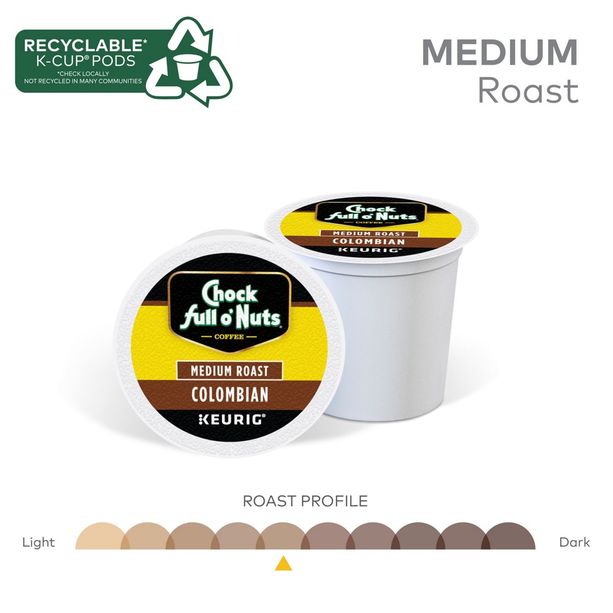 Chock full o'Nuts Colombian Coffee K-Cup Pods