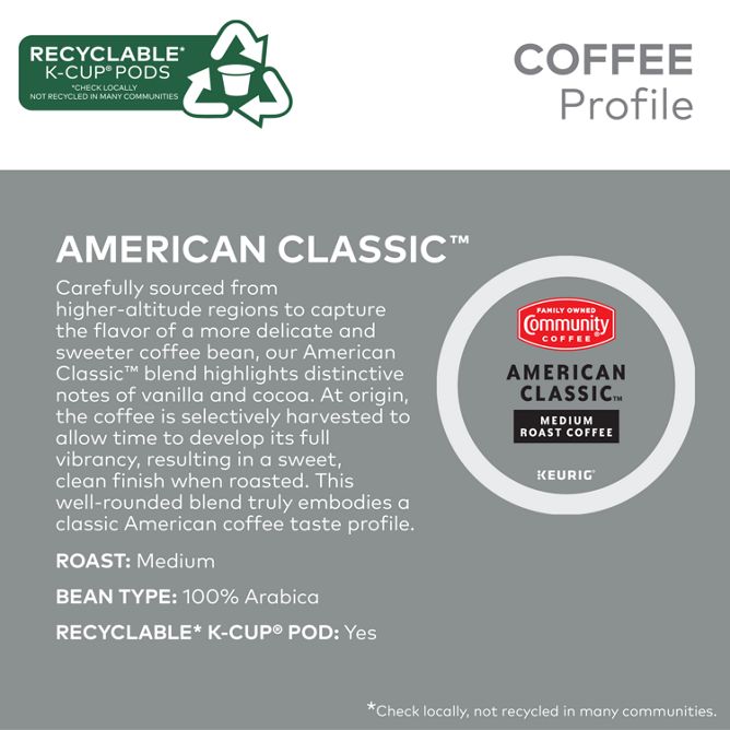 Community Coffee American Classic Coffee K-Cup Pods