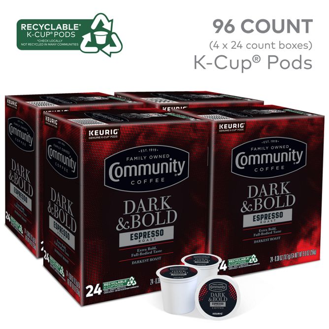 Community Coffee Dark & Bold Espresso K-Cup Pods