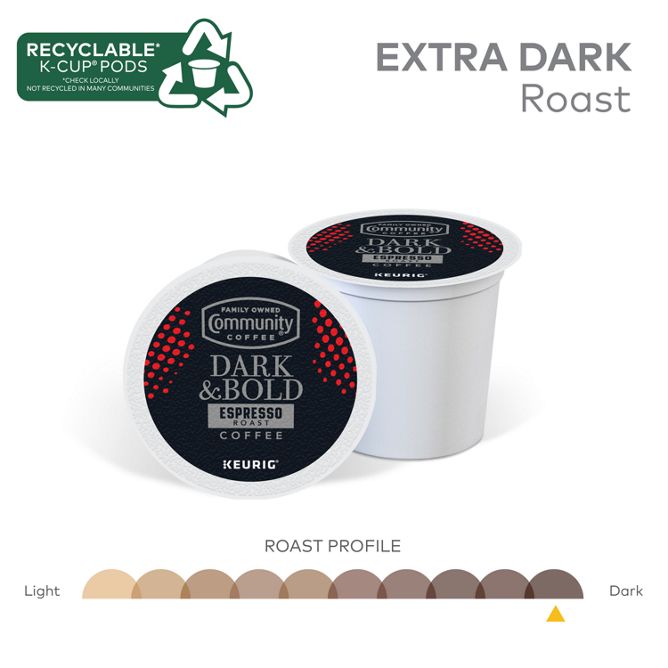 Community Coffee Dark & Bold Espresso K-Cup Pods