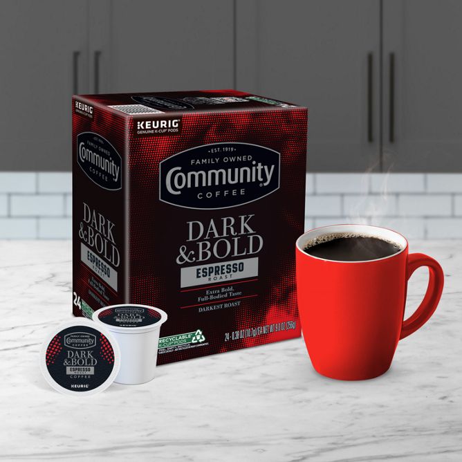 Community Coffee Dark & Bold Espresso K-Cup Pods