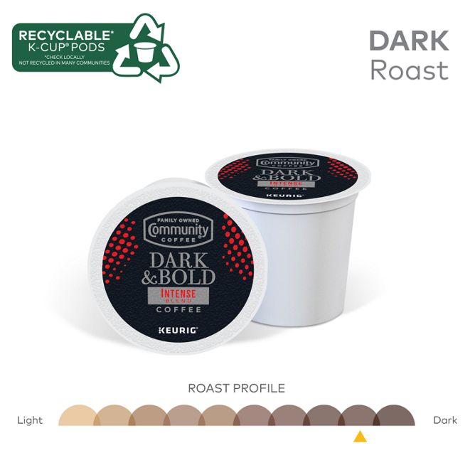 Community Coffee Dark & Bold Intense Coffee K-Cup Pods