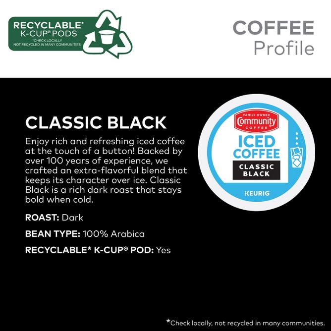 Community Coffee Iced Classic Coffee K-Cup Pods