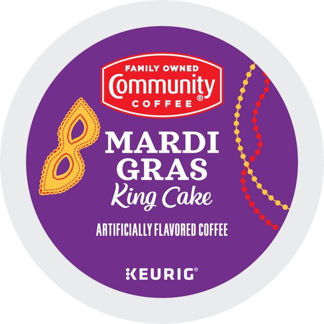 Community Coffee Mardi Gras King Cake Coffee K-Cup Pods