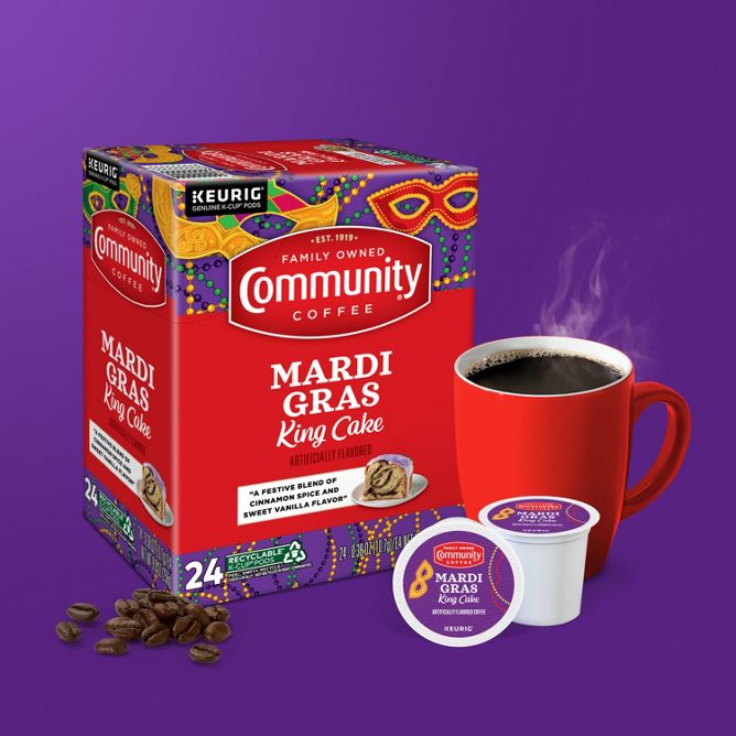 Community Coffee Mardi Gras King Cake Coffee K-Cup Pods