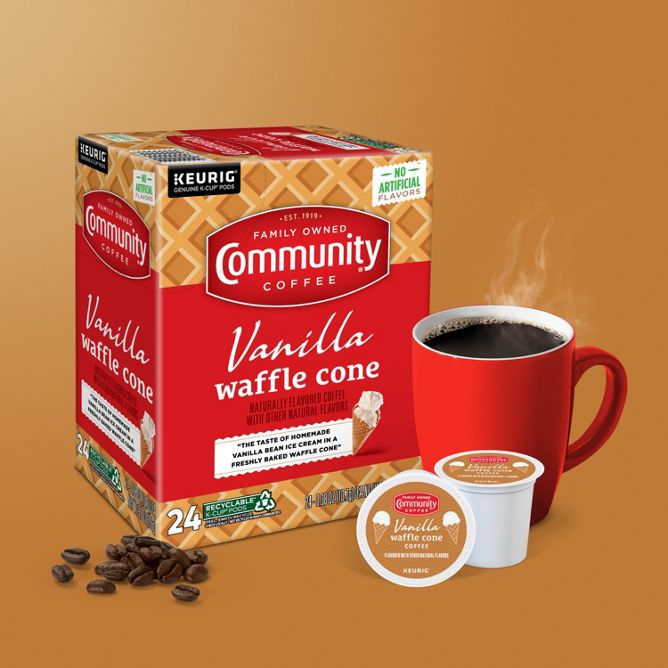 Community Coffee Vanilla Waffle Cone Coffee K-Cup Pods