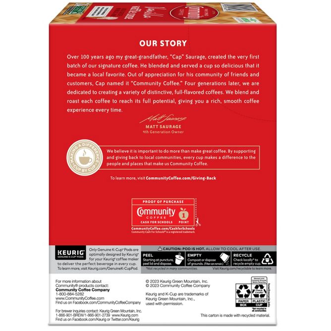 Community Coffee Vanilla Waffle Cone Coffee K-Cup Pods
