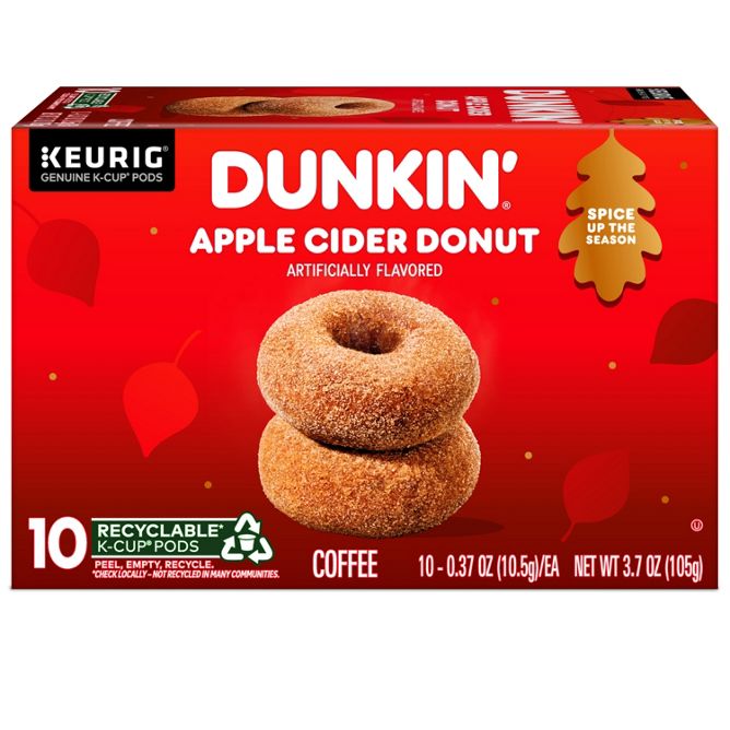 Dunkin Coffee Apple Cider Donut K-Cup Pods