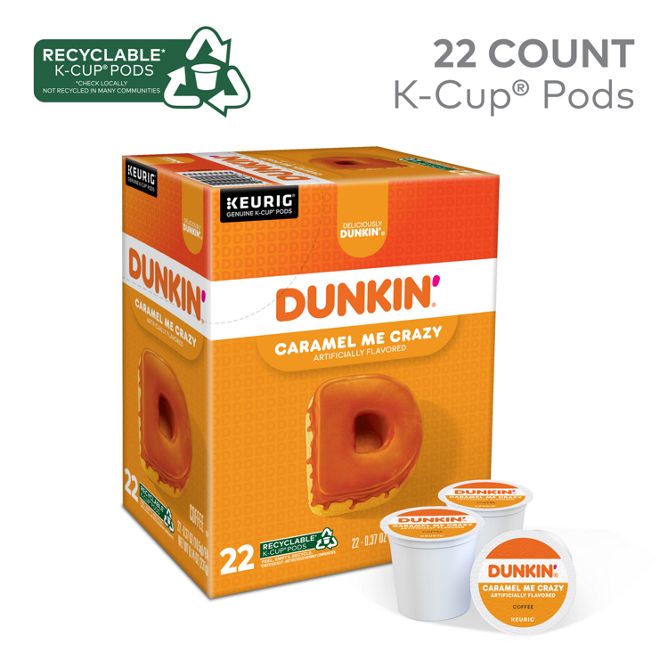 Dunkin Coffee Caramel Me Crazy K-Cup Pods