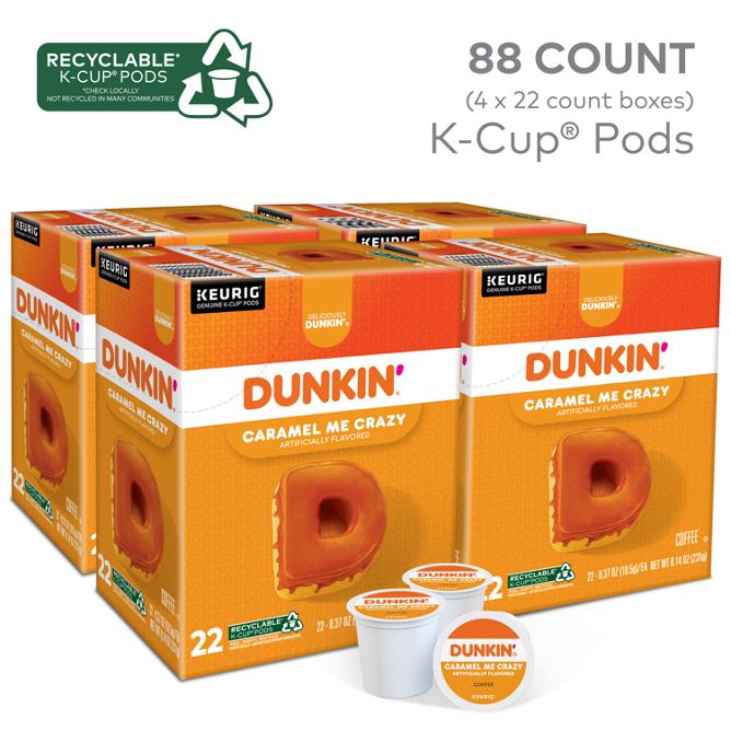 Dunkin Coffee Caramel Me Crazy K-Cup Pods
