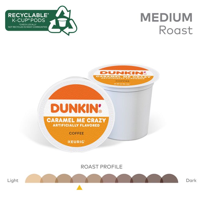 Dunkin Coffee Caramel Me Crazy K-Cup Pods