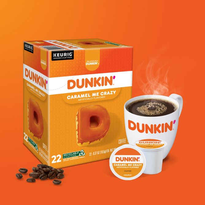 Dunkin Coffee Caramel Me Crazy K-Cup Pods