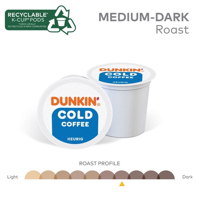 Dunkin Coffee Cold Coffee K-Cup Pods
