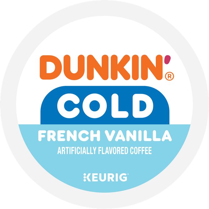 Dunkin Coffee Cold French Vanilla K-Cup Pods
