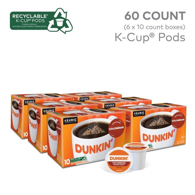 Dunkin Coffee Colombian K-Cup Pods