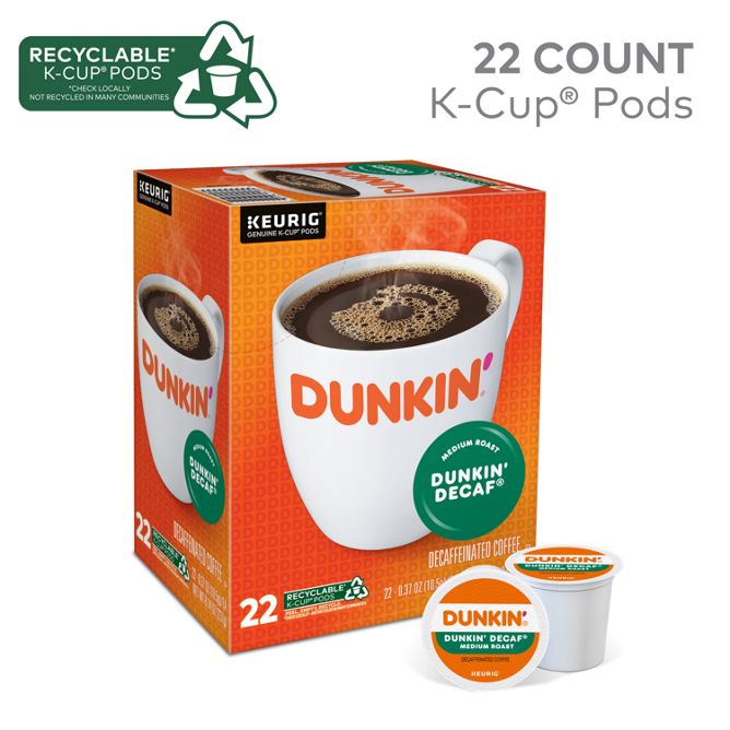 Dunkin Coffee Dunkin Decaf K-Cup Pods