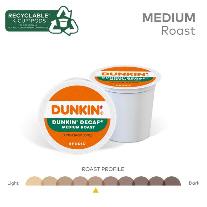 Dunkin Coffee Dunkin Decaf K-Cup Pods