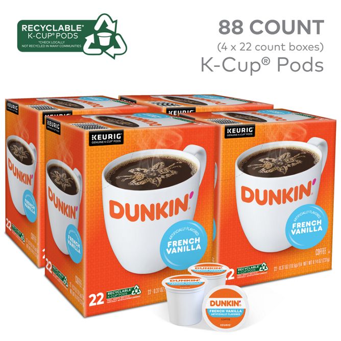 Dunkin Coffee French Vanilla K-Cup Pods