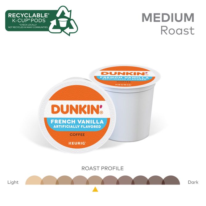 Dunkin Coffee French Vanilla K-Cup Pods