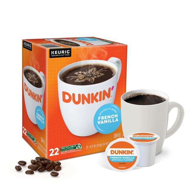 Dunkin Coffee French Vanilla K-Cup Pods