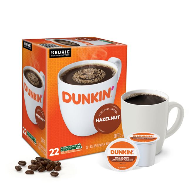 Dunkin Coffee Hazelnut Coffee K-Cup Pods