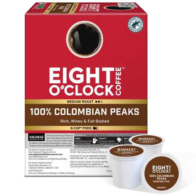 Eight O clock Colombian Peaks K-Cup Pods