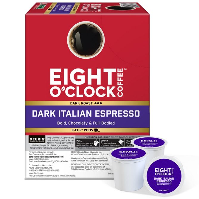 Eight O clock Dark Italian Espresso K-Cup Pods
