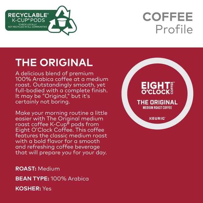 Eight O clock The Original Coffee K-Cup Pods