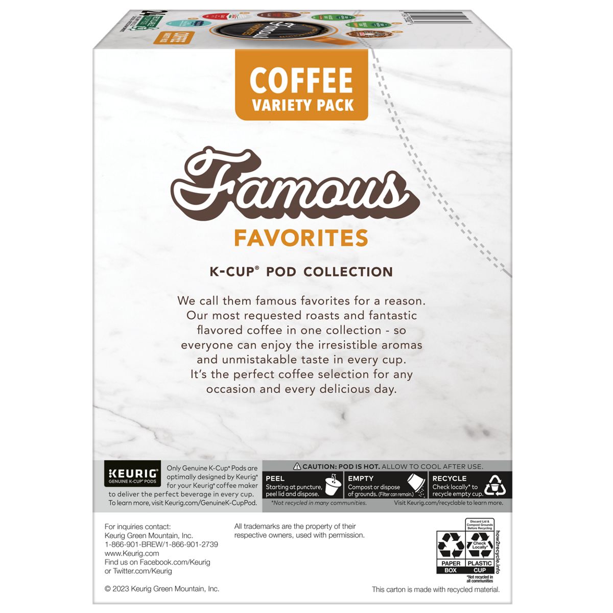 Keurig Famous Favorites Variety Pack, 24ct K-Cup Pods