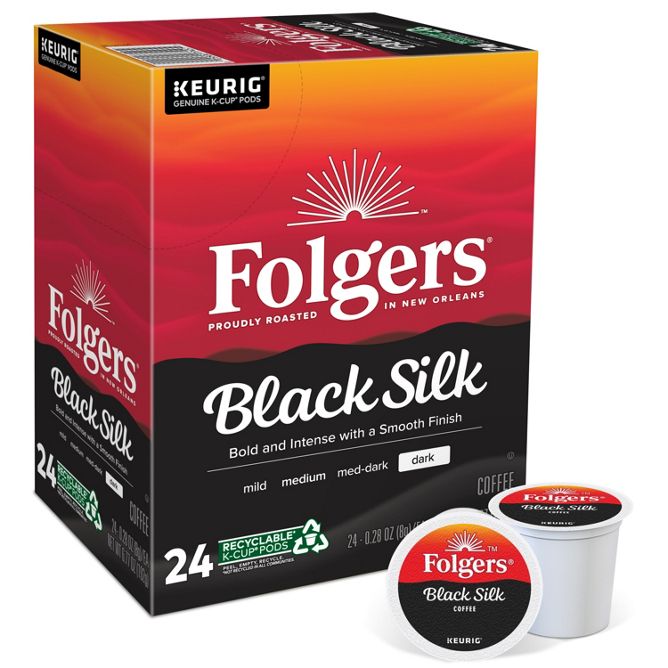 Folgers Coffee Black Silk K-Cup Pods