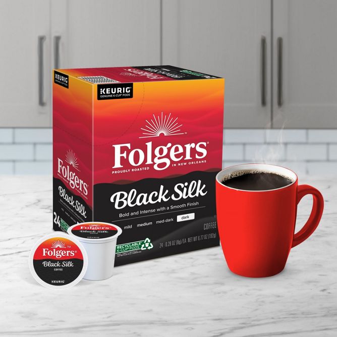 Folgers Coffee Black Silk K-Cup Pods
