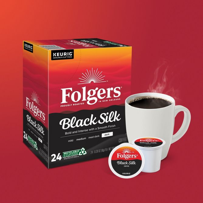 Folgers Coffee Black Silk K-Cup Pods