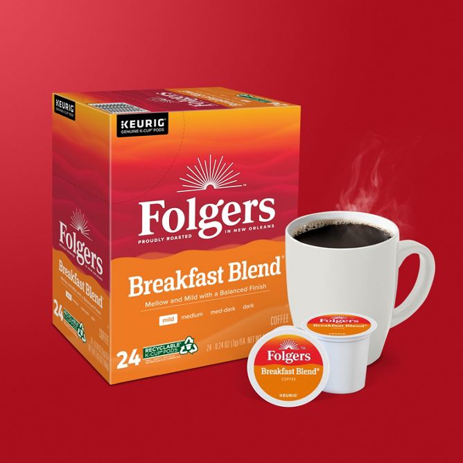 Folgers Coffee Breakfast Blend K-Cup Pods